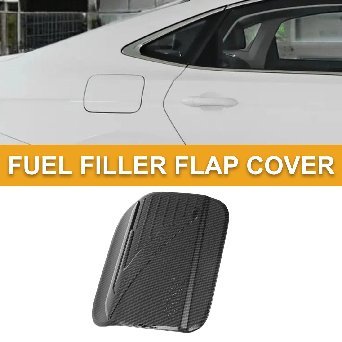 Fuel Tank Door Cap for Toyota Camry (2024-2025) Carbon Fiber Black