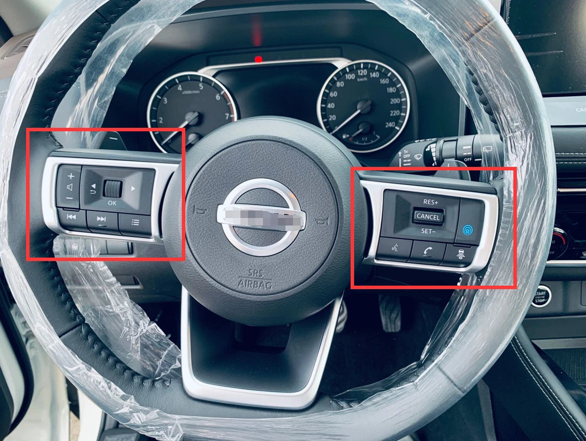 Steering Wheel Matte Frame Button Cover for Nissan Rogue (2021-2023)