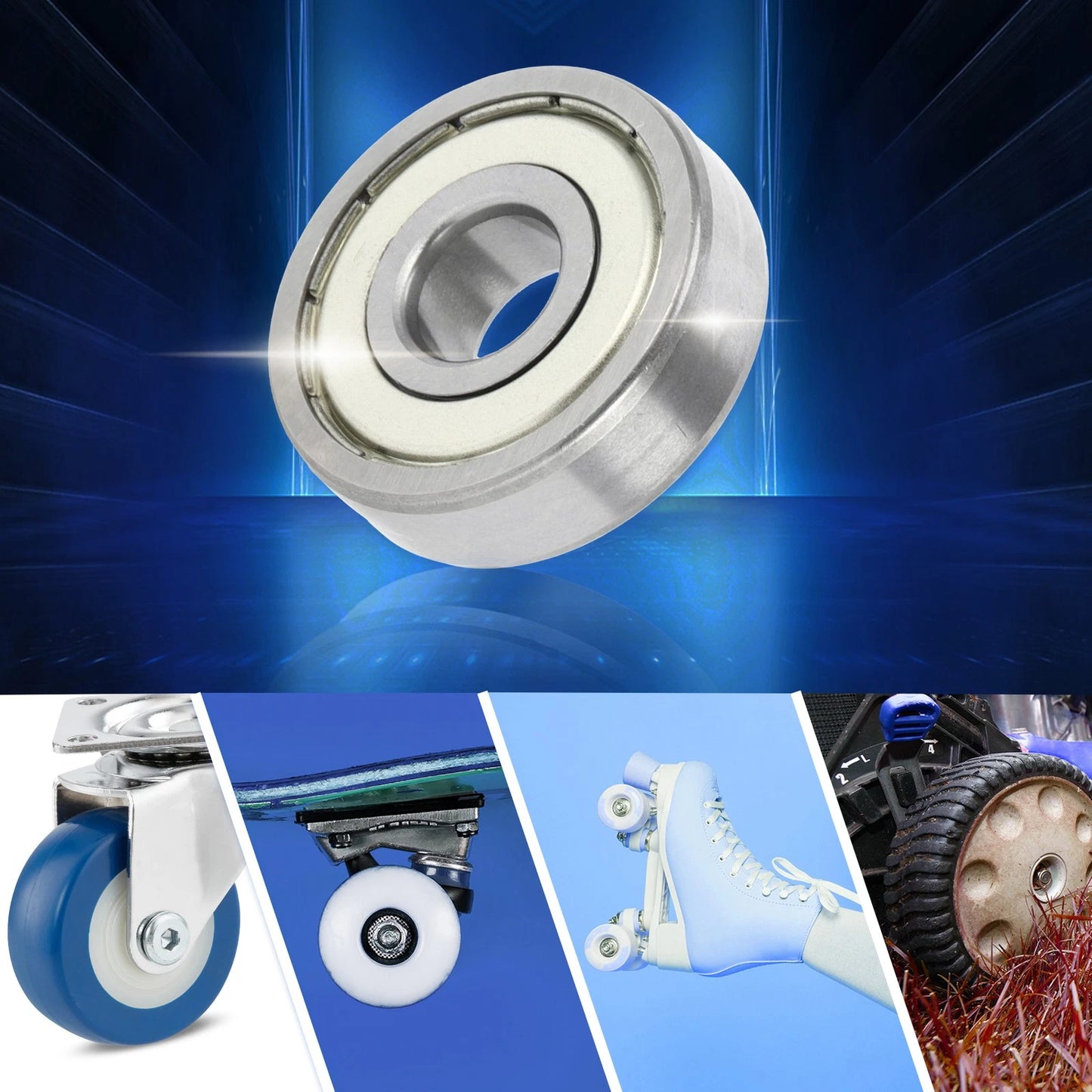 6200ZZ 10x30x9mm Deep Groove Ball Bearings for Scooter Skateboard Wheel
