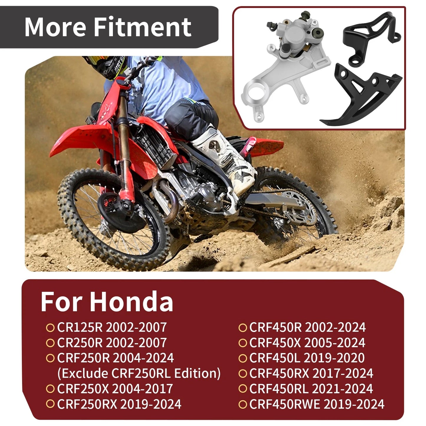 Rear Brake Caliper Disc Cover Guard for Honda CR125R/CR250R/CRF250/CRF450