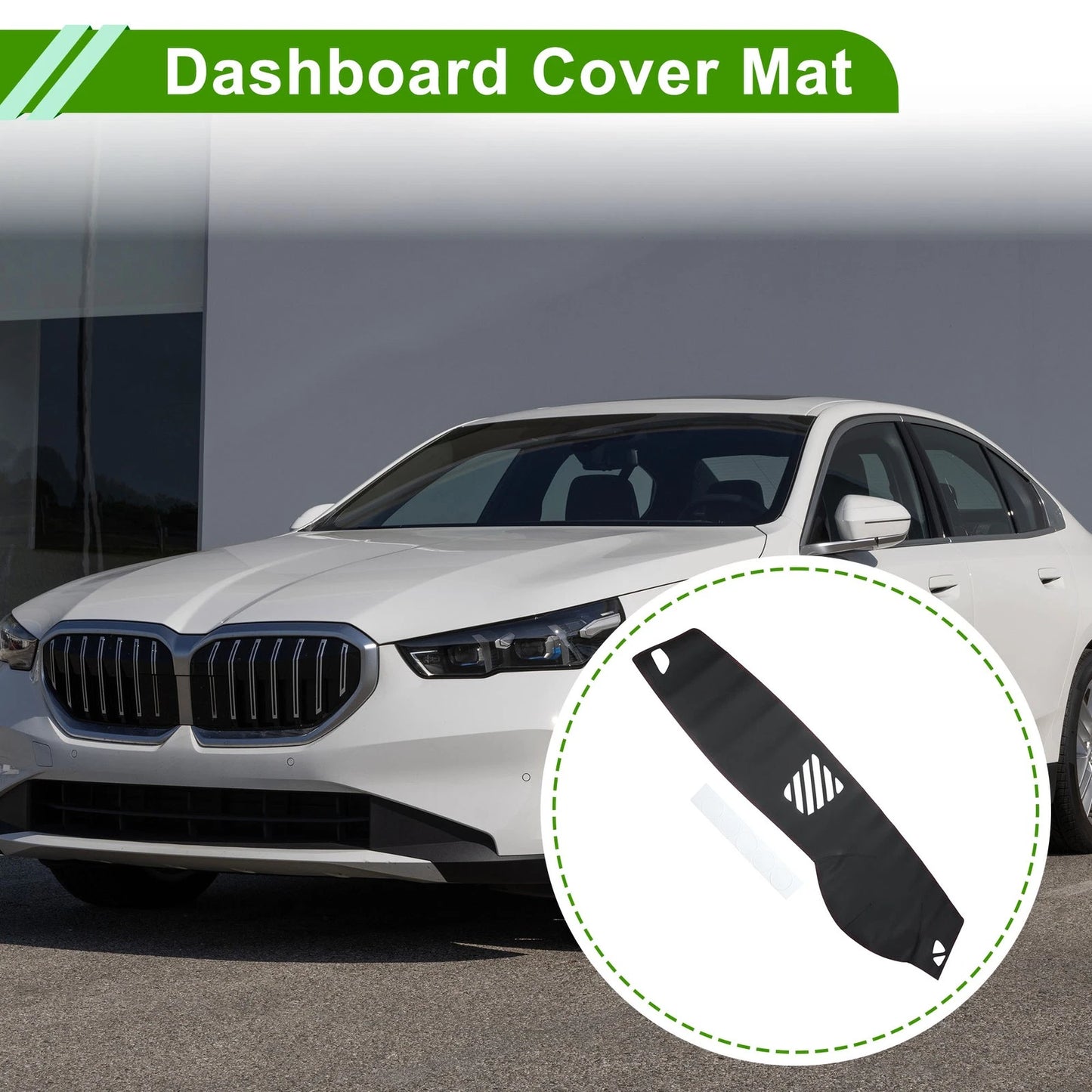 Dashboard Cover Mat for BMW 5 Series 2014-2017 Black Red