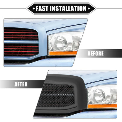 Front Grille Assembly for Dodge Ram 3500 (2006-2009) Matte Black