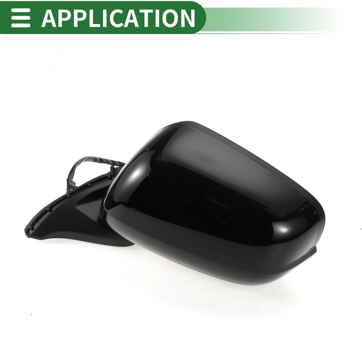 Left Side Door Mirror for Honda Fit (2009-2014) Manual Folding Gloss Black