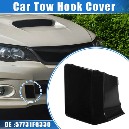 Front Bumper Tow Eye Hook Cover for Subaru Impreza (2010-2014) Glossy Black