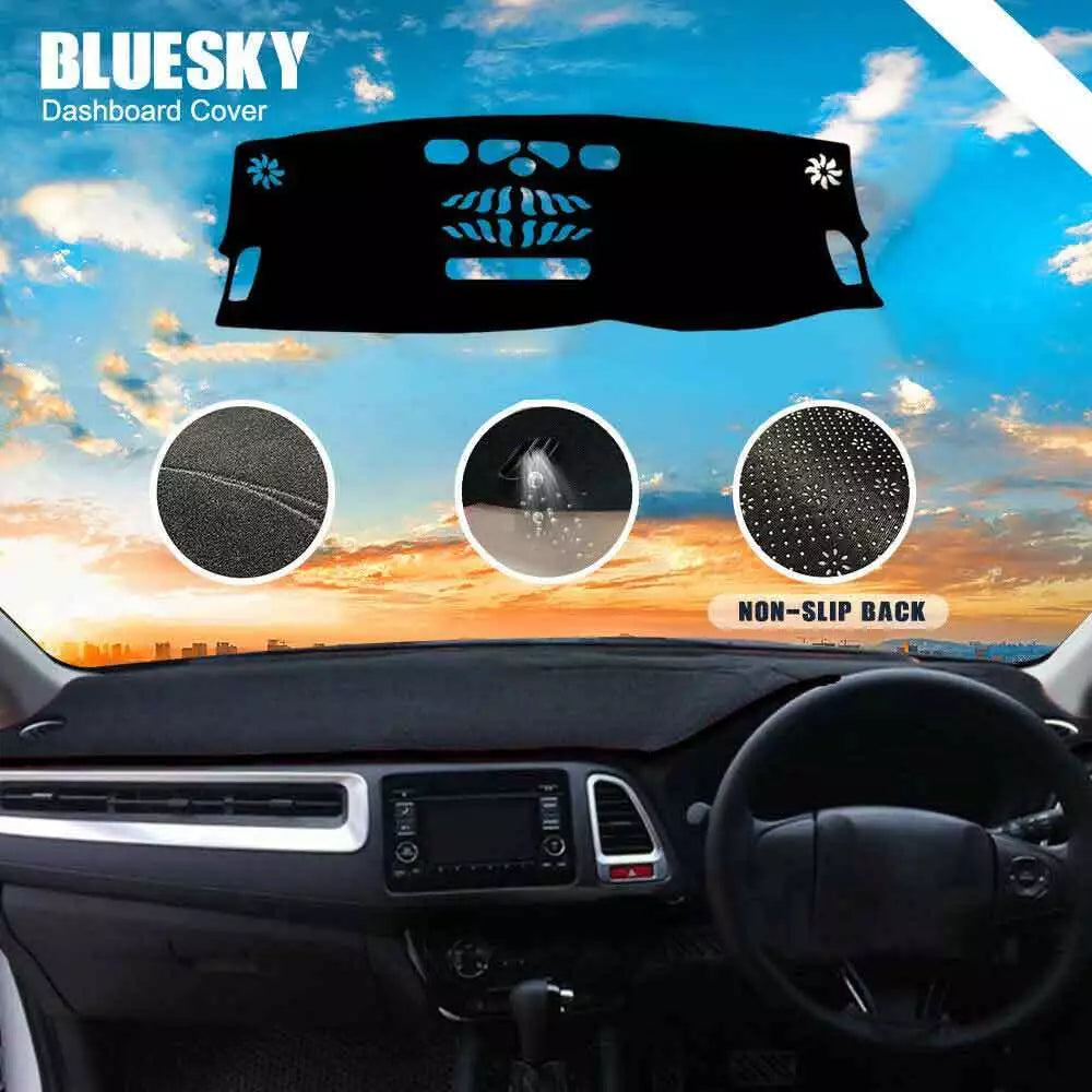 Non-Slip Dash Mat for Audi Q7 4M 3.0L NO HUD (2015-2019) Black Cover