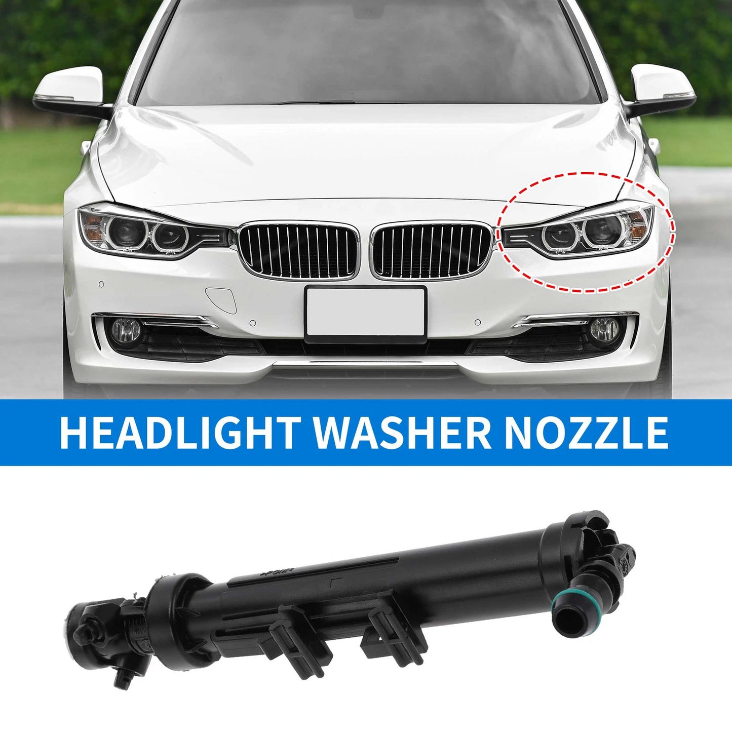 Front Driver Side Headlight Washer Nozzle for Mercedes-Benz ML350 (2012-2015)