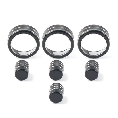 7x Switch Knob Ring Cover Trim for Honda Civic 11th Gen & CR-V 2023-24 Black