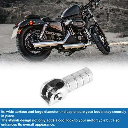 Silver Tone Motorcycle Shifter Footrests Pegs for Suzuki RMZ