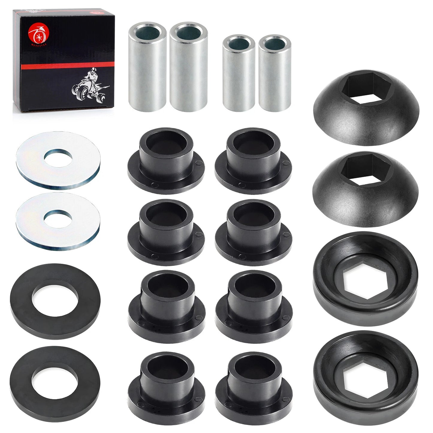 Front & Rear Shock Pivot Ball Bushings Sleeve for Polaris Ranger 500 (1998-2022)
