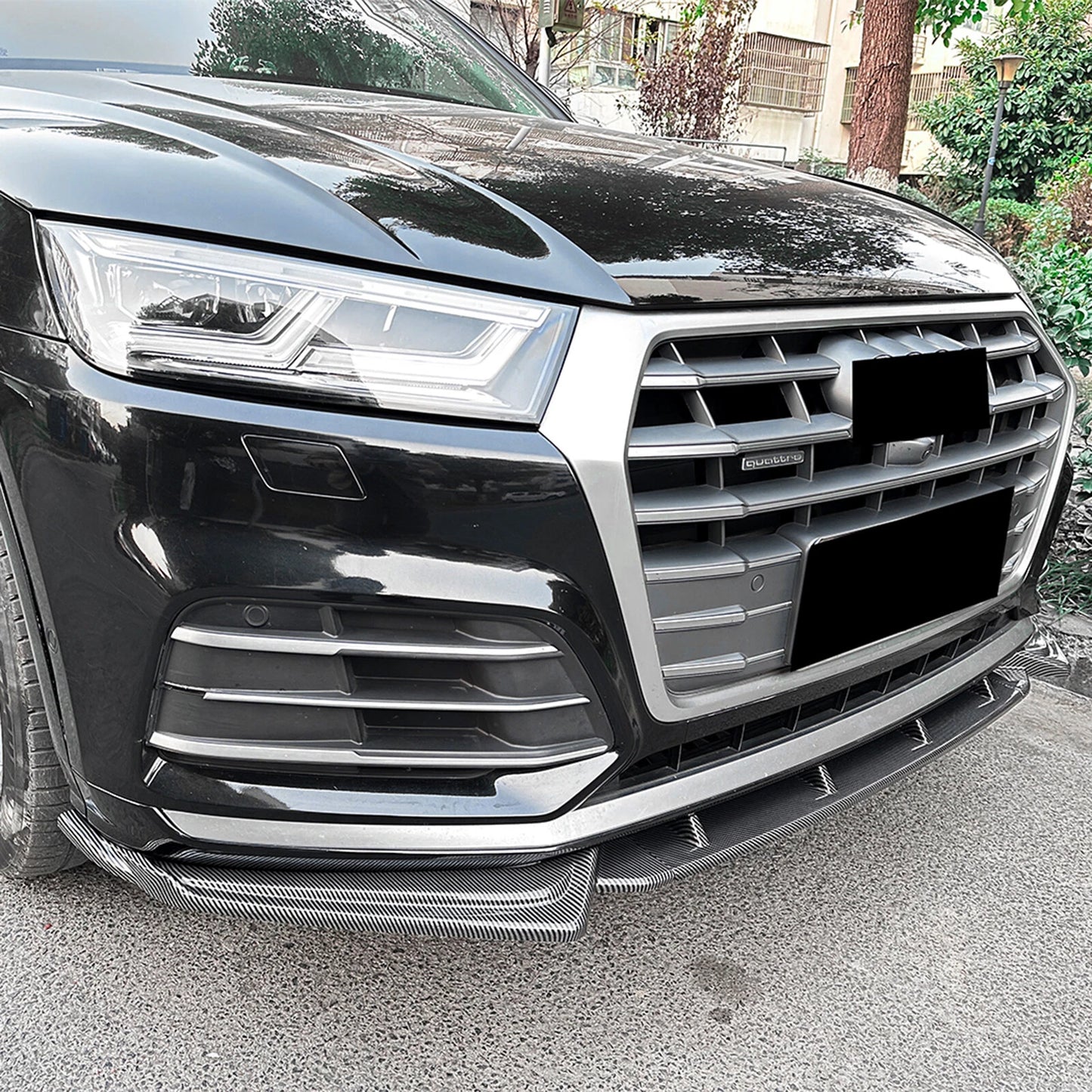 Front Bumper Spoiler Lip for Audi Q5 FY Sline (2018-2020)