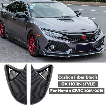 Rear View Mirror Cover Cap Trim for Honda Civic 2016-2021 Carbon Black