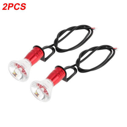 License Plate Light 2 x Led Tag Lamp for Car Motorcycle Waterproof Red