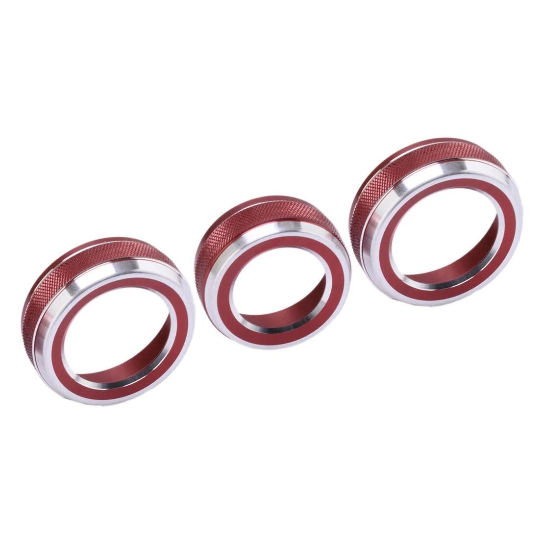 Red Central Air Conditioning Volume Control Ring Trim for Ford Ranger (2023-2025)