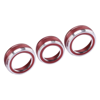 Red Central Air Conditioning Volume Control Ring Trim for Ford Ranger (2023-2025)