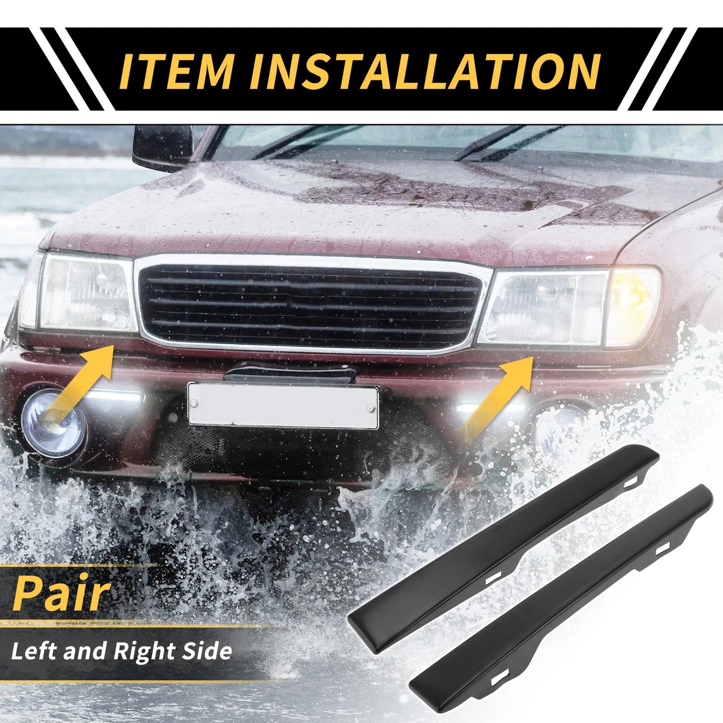 Front Bumper Grille Headlight Filler for Toyota Tacoma 4WD (2005-2015)