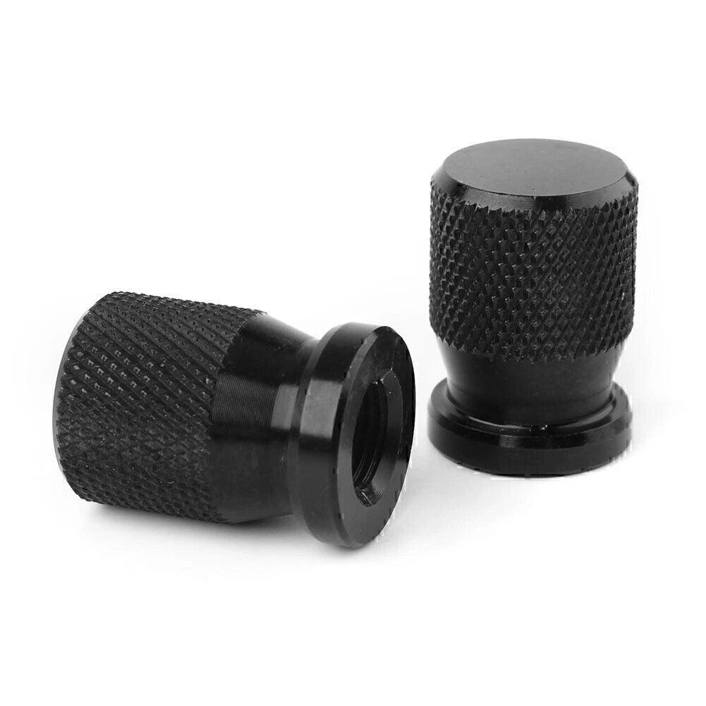 Black Tyre Air Valve Caps for Car Truck Motorcycle Bike (Universal)