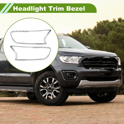 Car Front Left Right Headlight Trim Bezel for Ford Ranger (2015-2021)