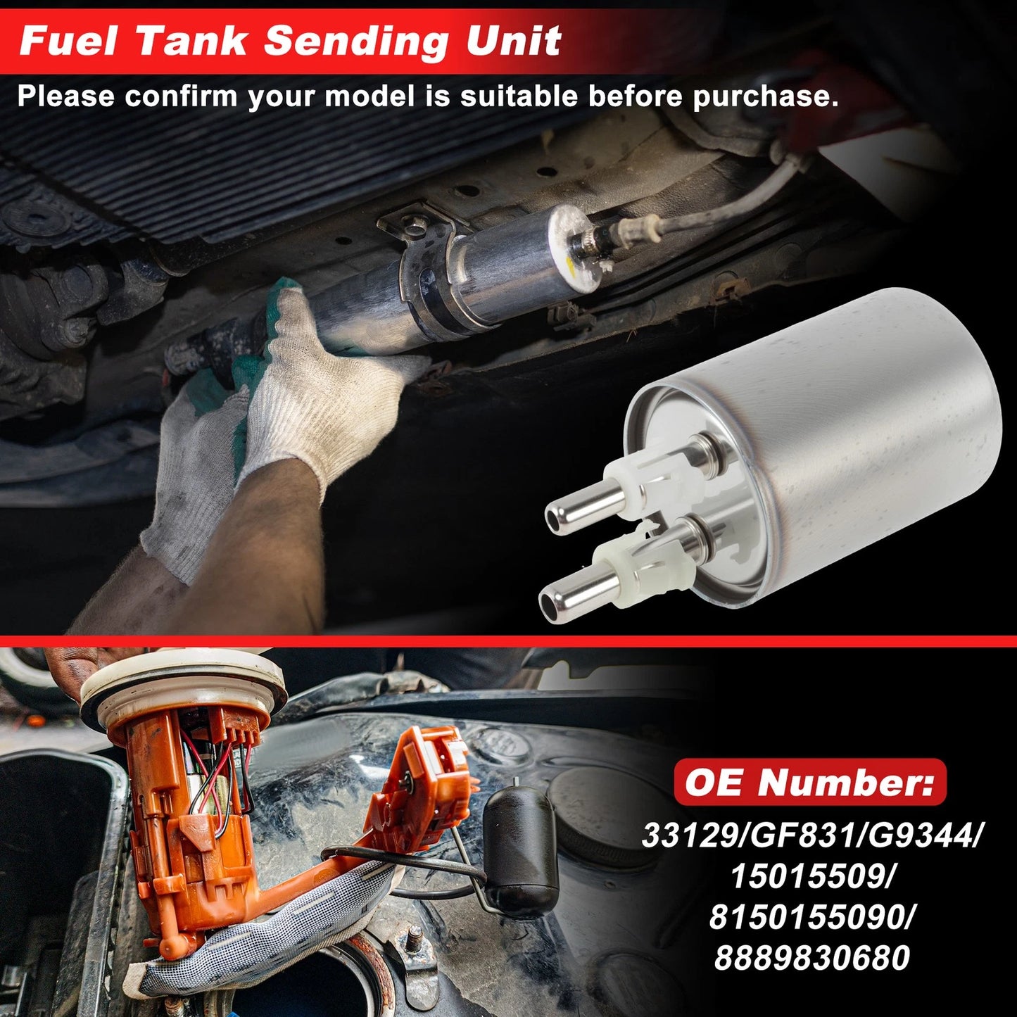 Fuel Filter Assembly for Buick Rainier L6 4.2L Metal (04–05)