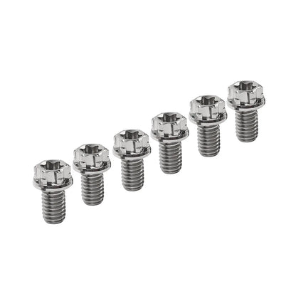 6pcs M6x35mm Titanium Torx Head Flange Screws for Motorcycle Bike Bicycle