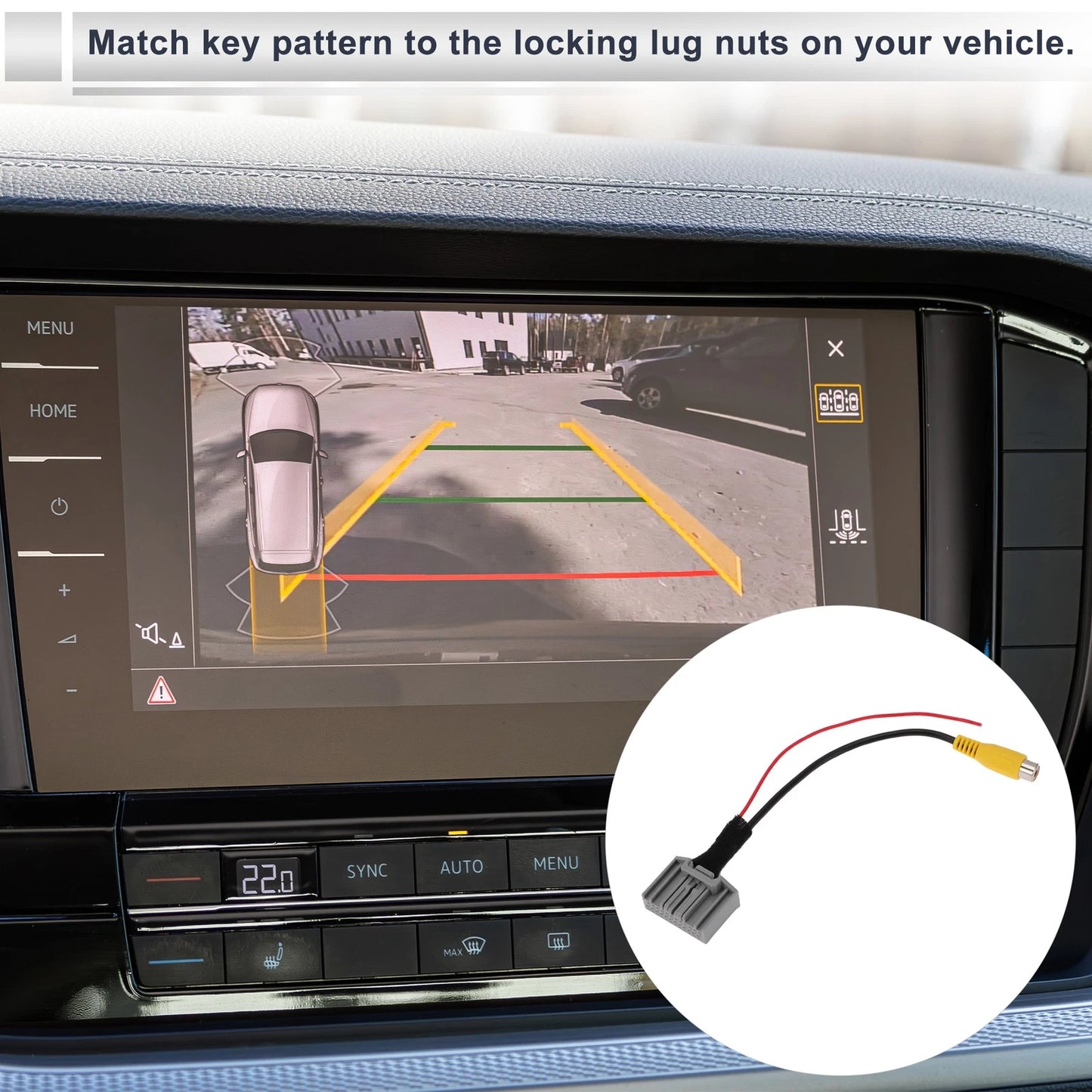 Rear View Camera Adapter Wire Harness Cable for Honda Fit (2014-2016)