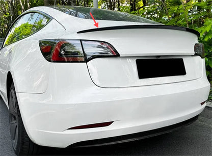 Glossy Black Rear Trunk Spoiler Wing Lip for Tesla Model 3 Sedan (2017-2023)