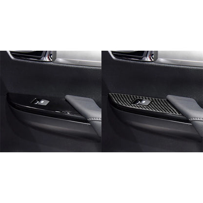 4 x Window Switch Panel Covers Carbon Fiber for Toyota Hilux Revo (2015-2021)