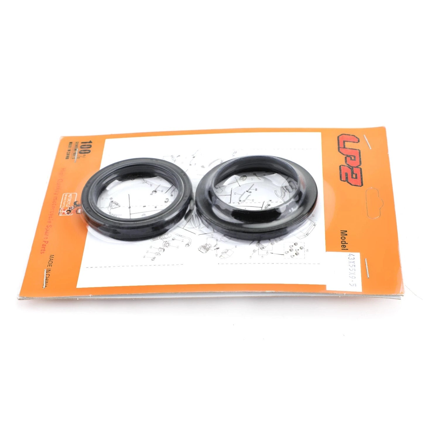 Fork Seal Ring Set with Dust Caps for Kawasaki ZX KX KLX ZR ZRX