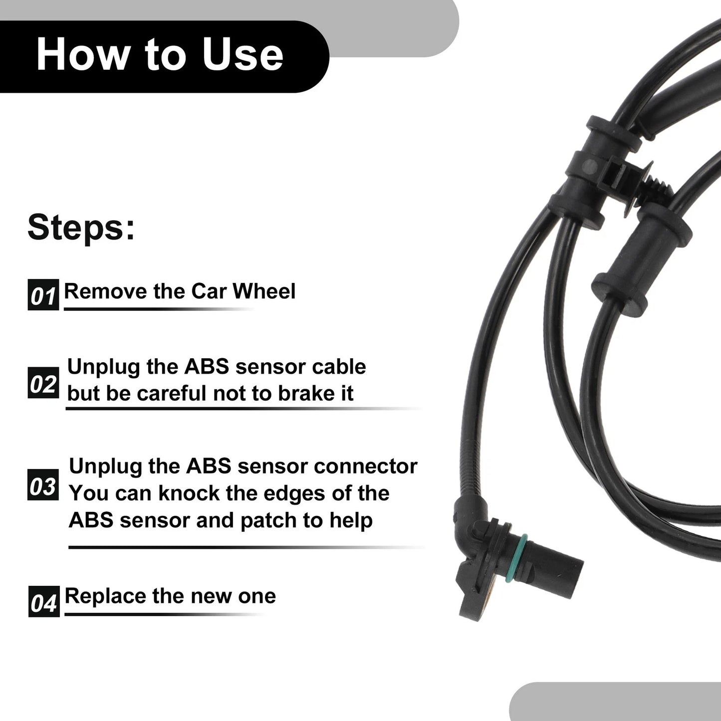 ABS Wheel Speed Sensor for Dodge Ram 1500 Laramie SLT 5.7L