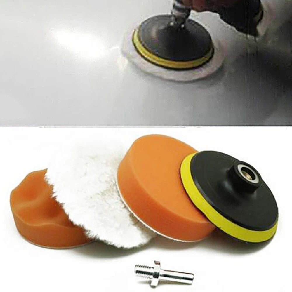Buffer Pads 4Inch Polishing Sponge Drill Adapter for Car Polisher