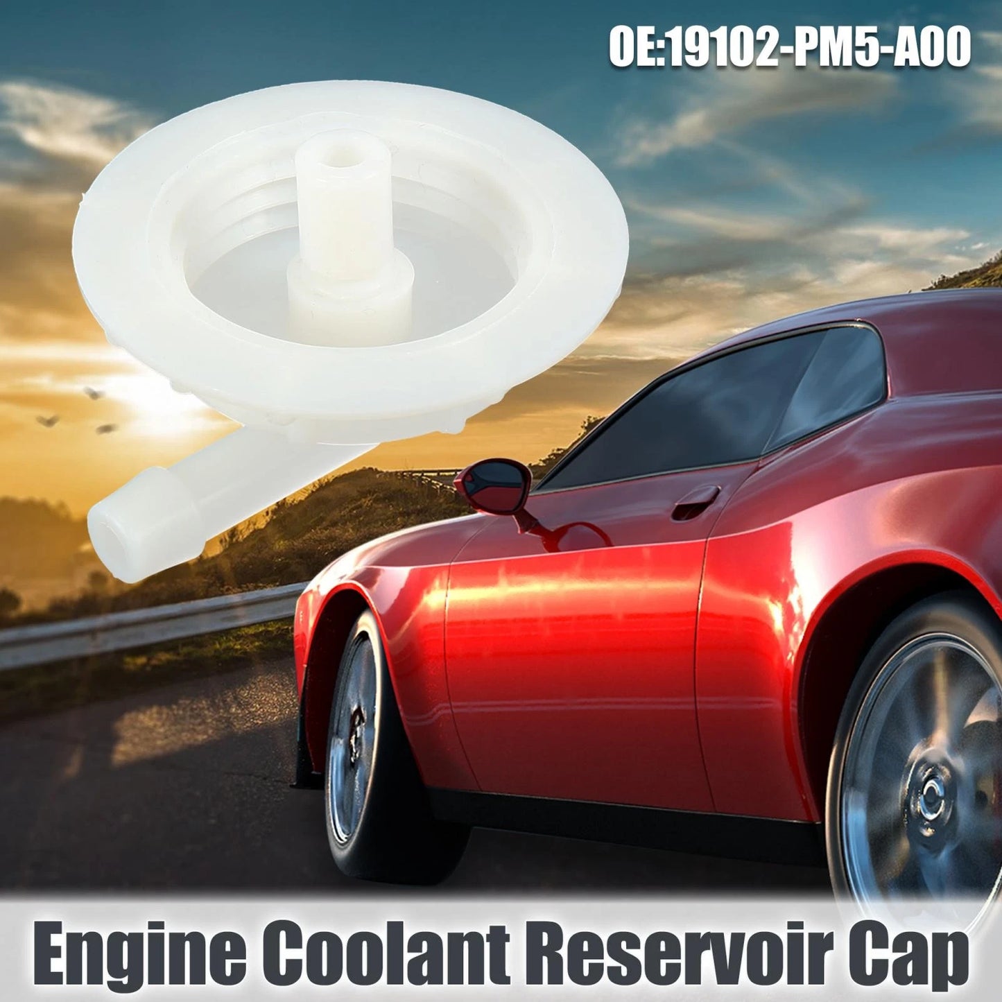 Engine Coolant Overflow Reservoir Tank White Cap for Honda Accord