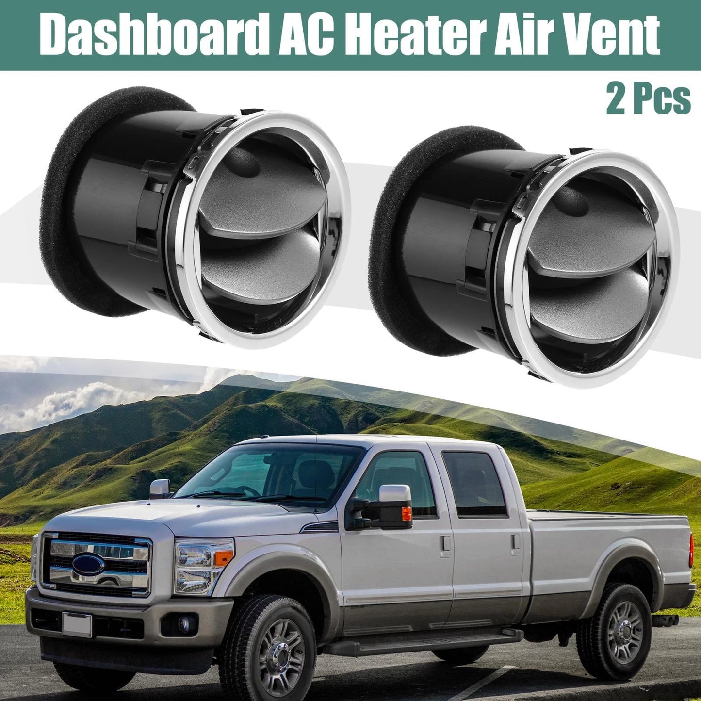 2 Pcs Front AC Heater Air Vent for Ford F-150 (2004-2008)