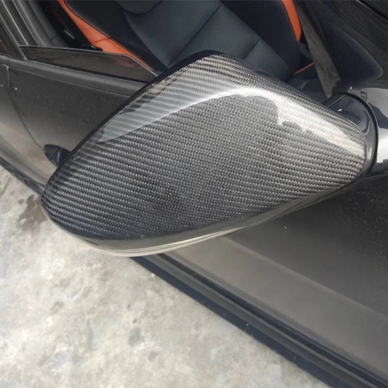 Real Carbon Fiber Add-on Side Mirror Shell Cover for Hyundai Veloster 2011-2017