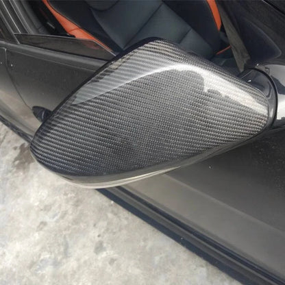 Real Carbon Fiber Add-on Side Mirror Shell Cover for Hyundai Veloster 2011-2017
