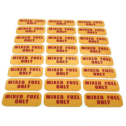 Mixed Fuel Only Sticker Decal for Garage, Oil, Gas, Diesel Vehicles