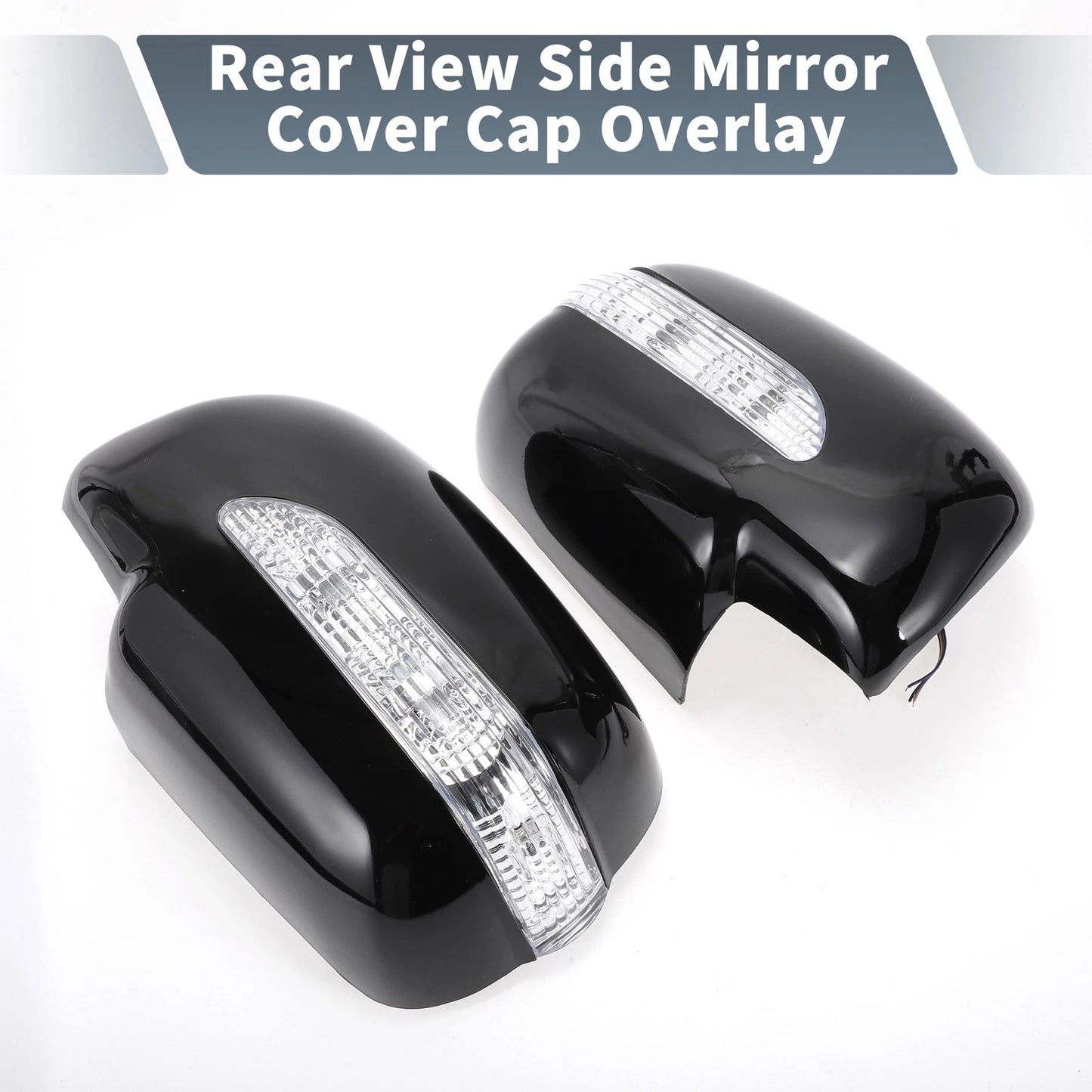 Gloss Black Rearview Mirror Cover Overlay for Lexus RX330 RX300 RX350 (2004-2006)