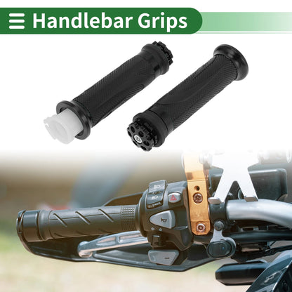 7/8" 22mm Hand Grips Aluminum Alloy Rubber for Motorcycle
