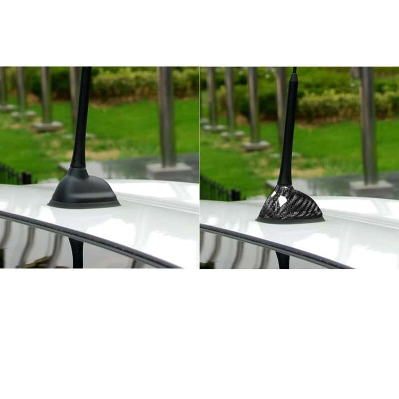 Real Carbon Fiber Roof Antenna Cover Trim fit For Mini Cooper Cluman R55 R56
