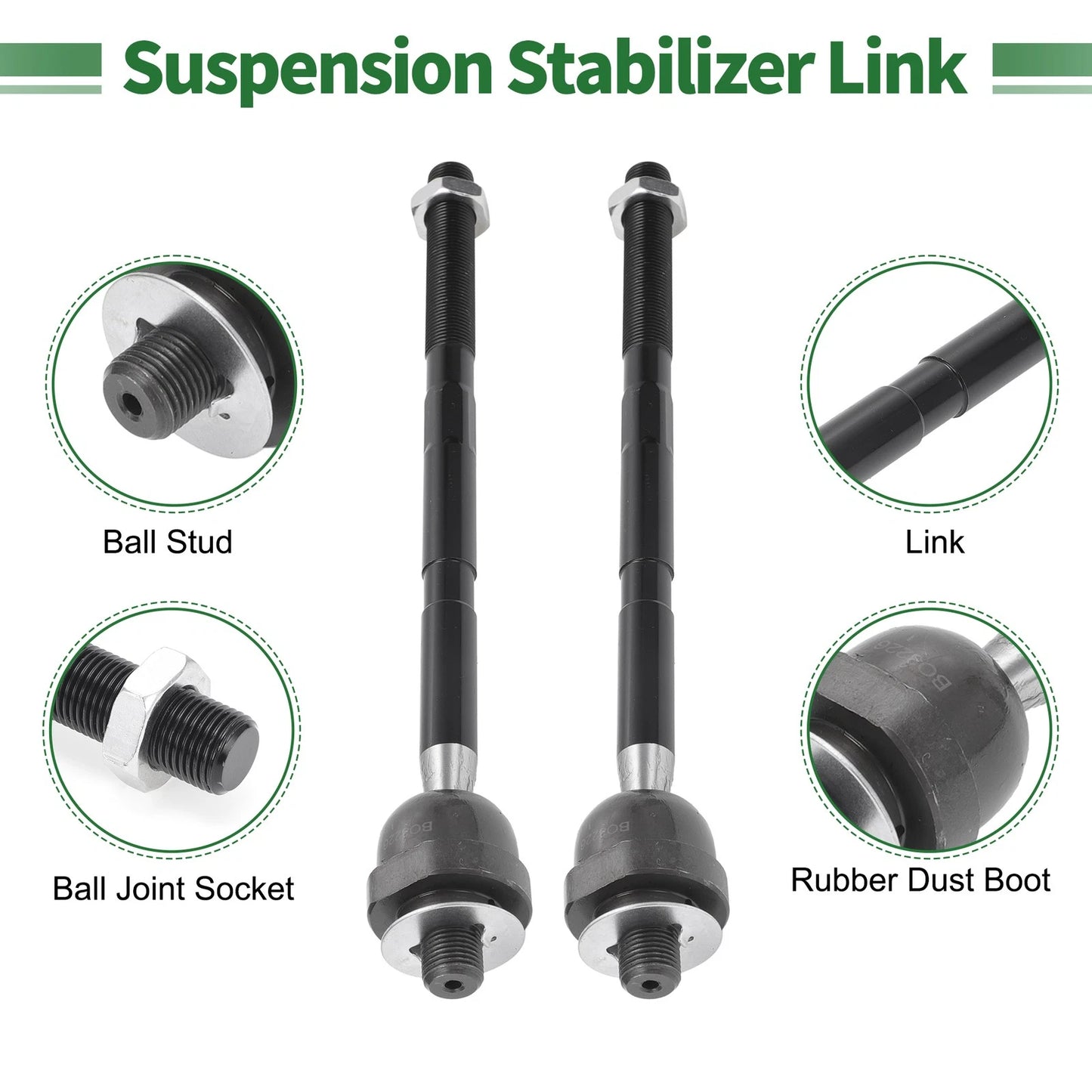 10 x Suspension Kit Tie Rod Ends Sway Bar Links for Jeep (2007-2018)