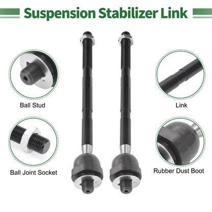 10 x Suspension Kit Tie Rod Ends Sway Bar Links for Jeep (2007-2018)