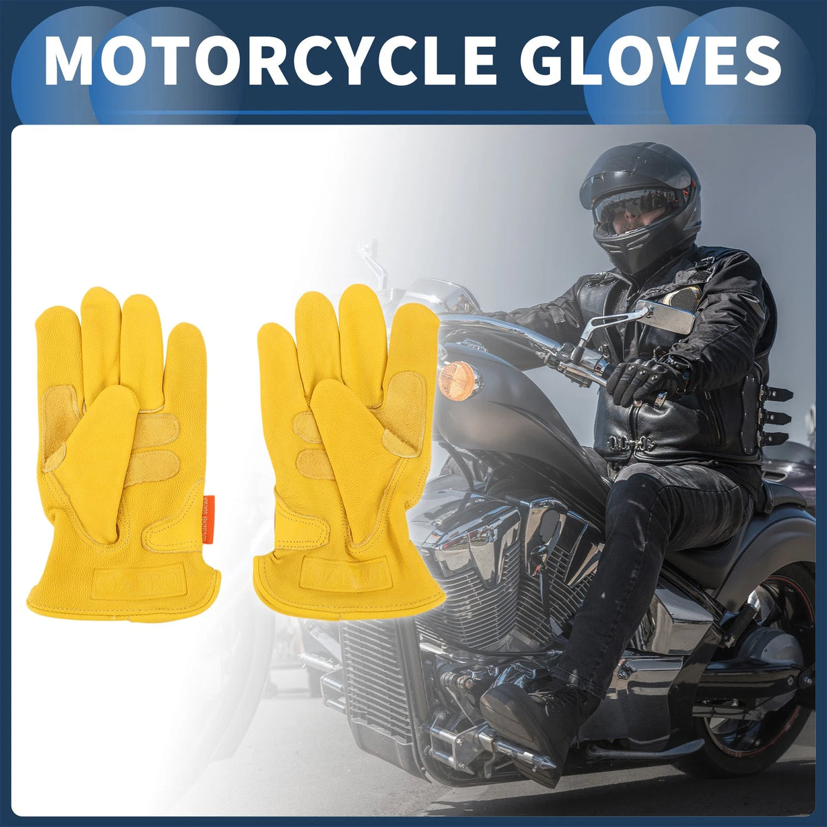 Motorcycle Gloves S 1 Pair Sheep Leather Cycling Riding Gloves for Motorcycle