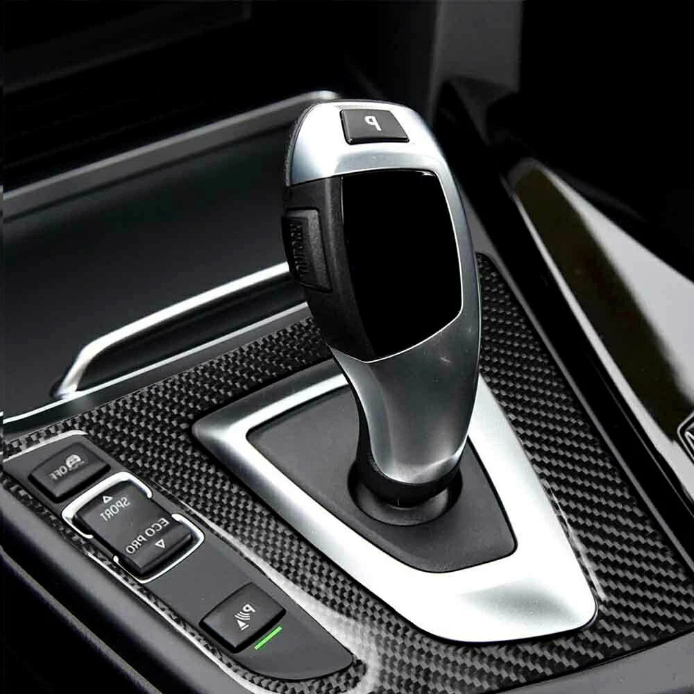 Carbon Fiber Gear Shift Knob Panel Trim for BMW F30 F31 F32 F34 (2012-2019)