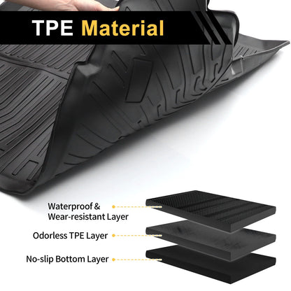 Cargo Liner Rear Trunk Mat for Ford Mustang 2015-2024 Stripe Pattern TPE