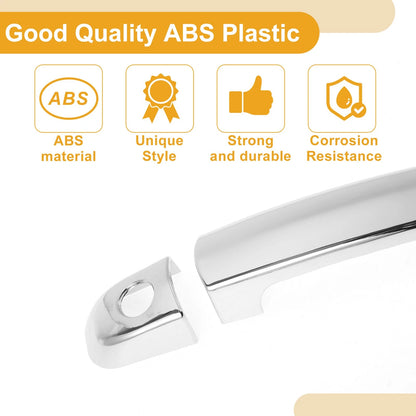 Silver Tone Car Door Handle Cover Trim for Suzuki Swift (2005-2017) - 1 Set