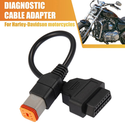6Pin to OBD2 Diagnostic Scanner Adapter Cable for Harley Davidson