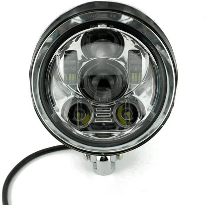 5.75" Chrome LED Daymaker Bullet Headlight for Harley Sportster Dyna Softail (2004-2023)