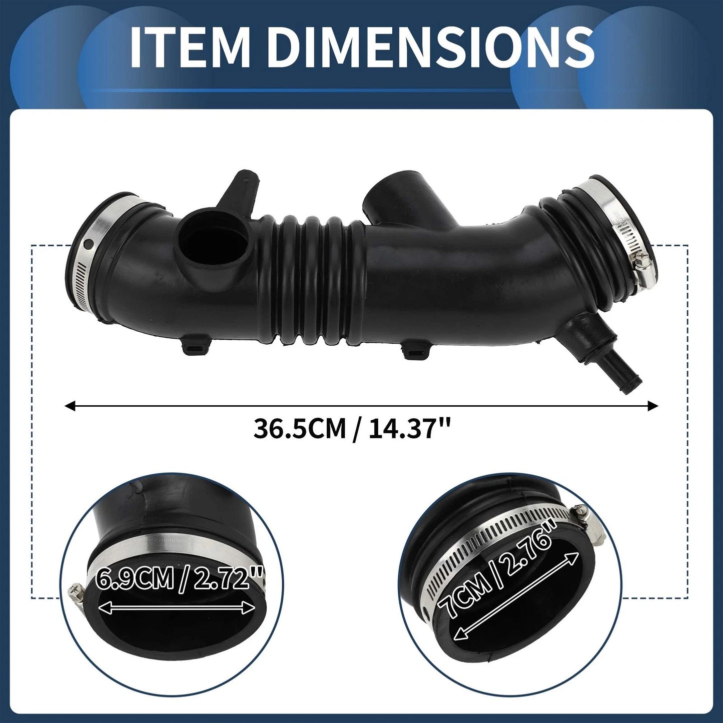 Intake Hose Tube with Clamps / 1 Pc / for Toyota Tacoma (1995-2000)