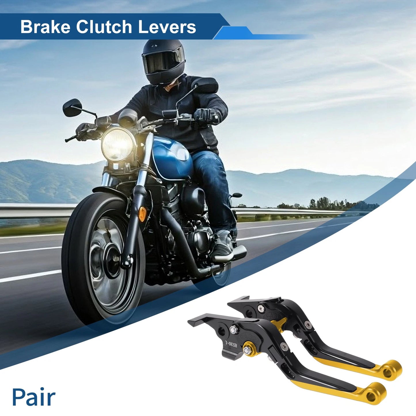 1 Pair Adjustable Short Long Brake Clutch Levers for Yamaha TMAX560 (2019–2020)