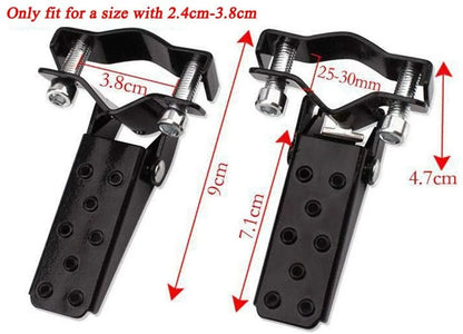 Clamp-on Steel Axle Foldable Foot Step Pegs for MTB BMX Bike