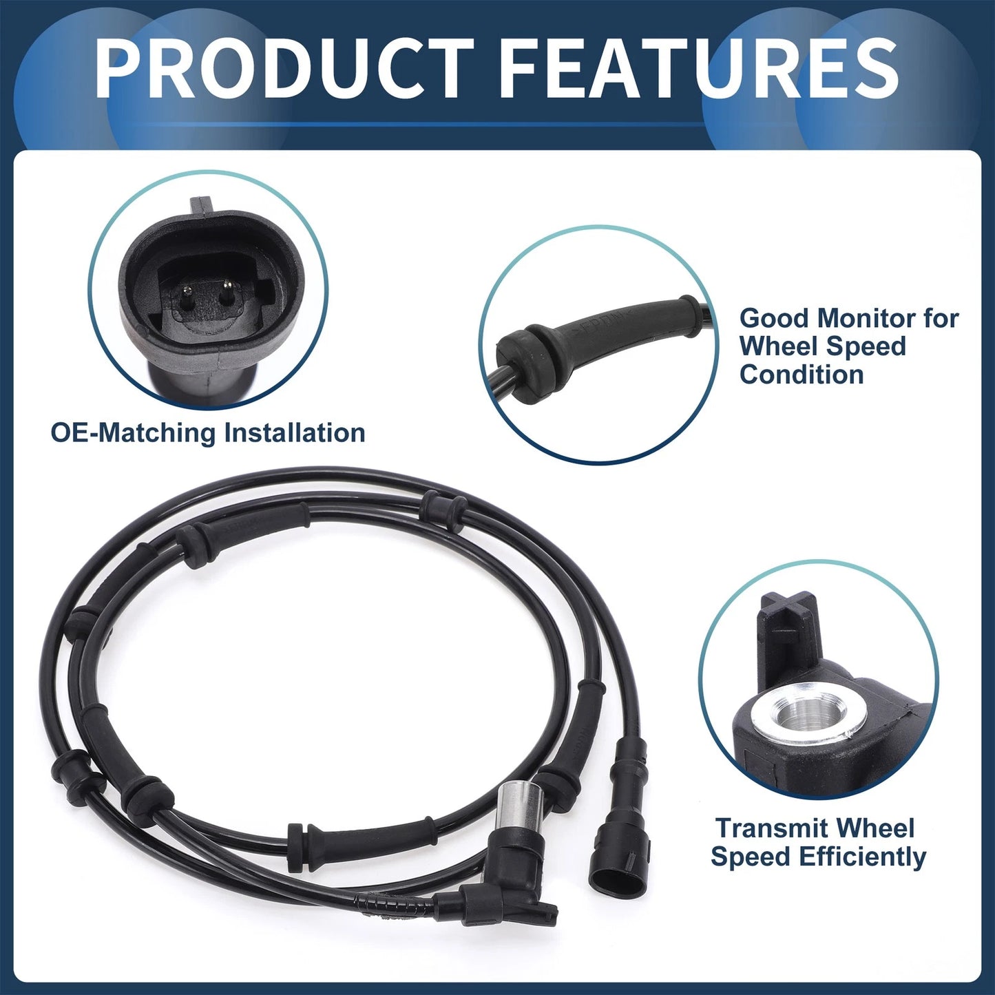 ABS Wheel Speed Sensor for Jeep Grand Cherokee ZJ (1993-1998)
