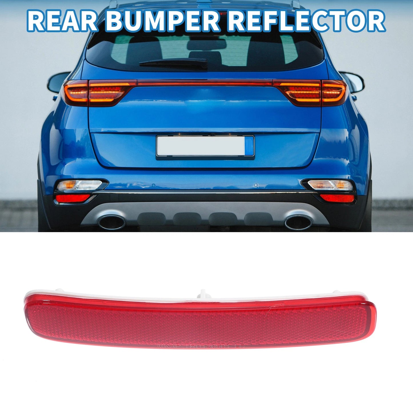 2 x Rear Left Bumper Reflector for Toyota Highlander (2011–2013)
